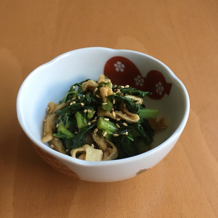 大根菜と薄揚げの炒めもの♪